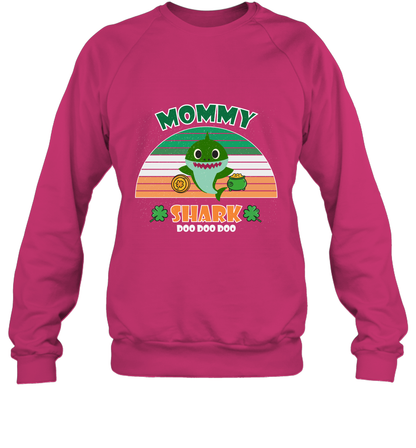 Irish Mommy Shark Saint Patricks Day Family Shirt Sweatshirt Heliconia
