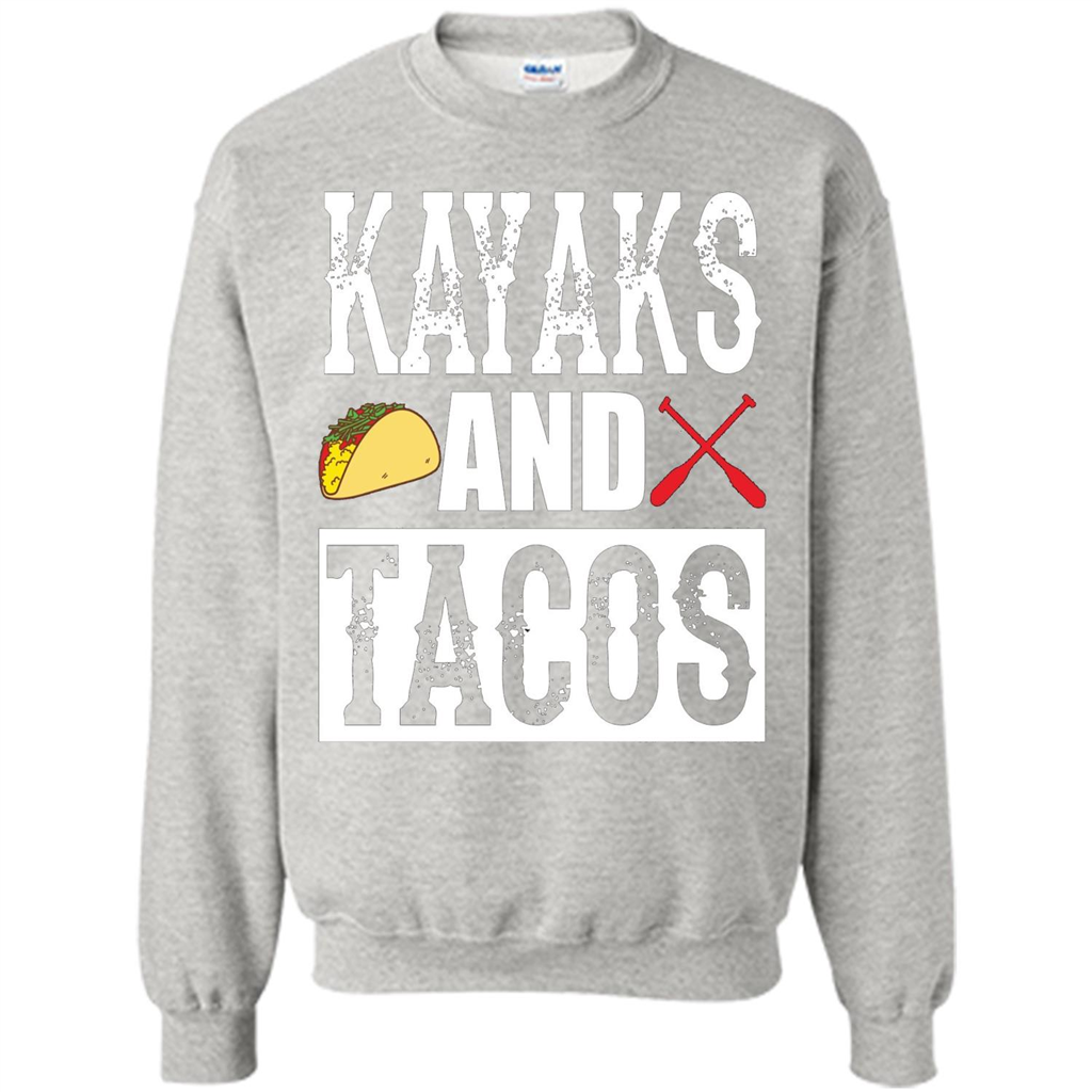 Funny Taco T-shirt Kayaks and Tacos Ash