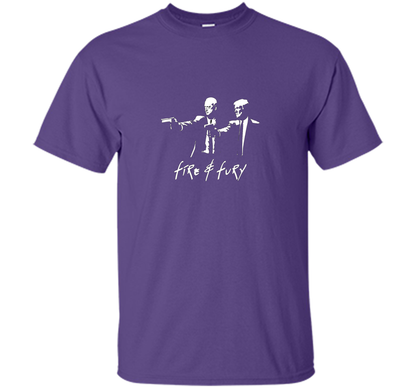 President Trump And General Mattis Fire And Fury T-shirt Purple