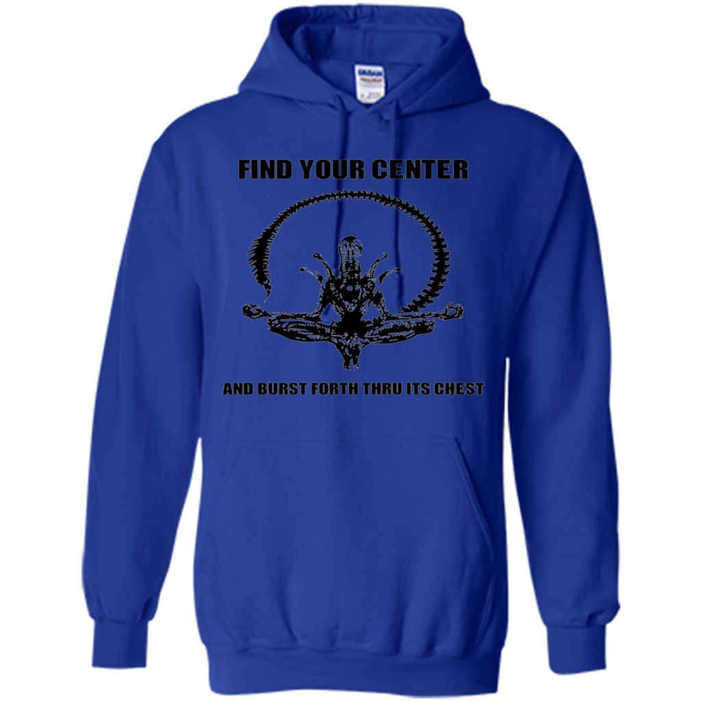 Find Your Center And Burst Forth Thru Its Chest T-shirt Royal