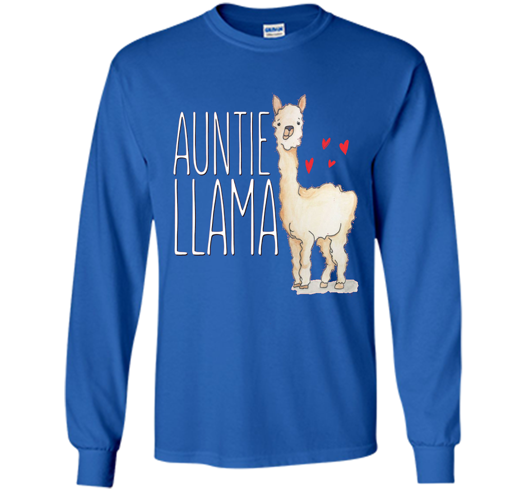 Auntie Llama Shirt Funny Matching Family Tribe Aunt T-shirt
