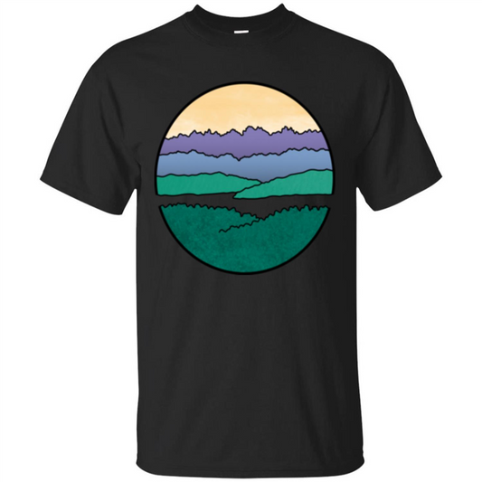 Mountains Over The Sound T-shirt Black