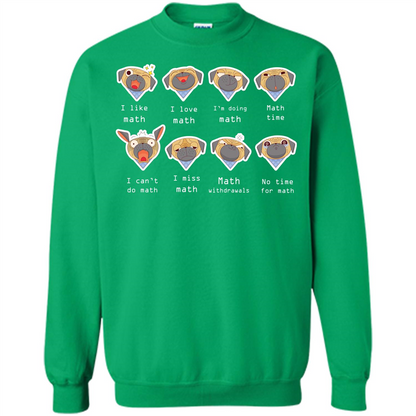 I Love Math T-shirt Dog Emotion Irish Green