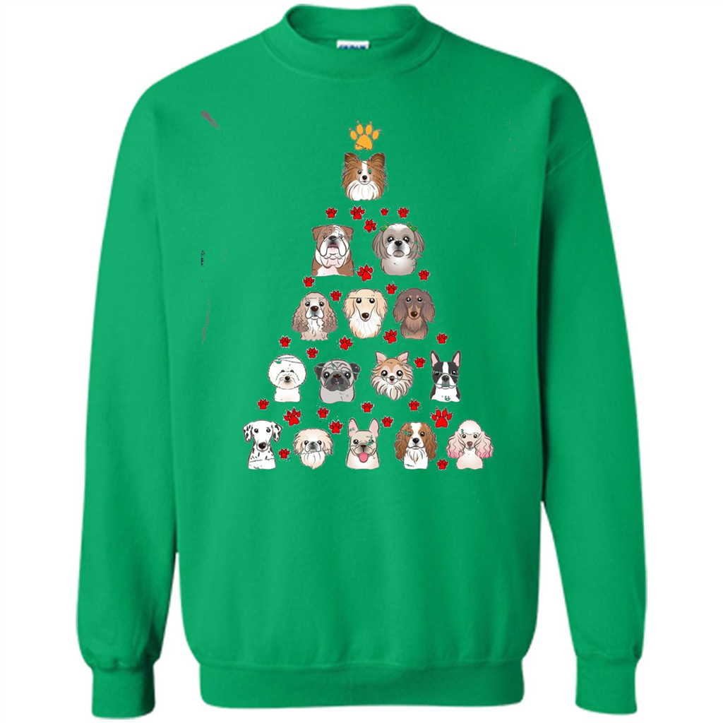 Dog Lover T-shirt Christimas Tree For Dog Lover T-shirt Irish Green