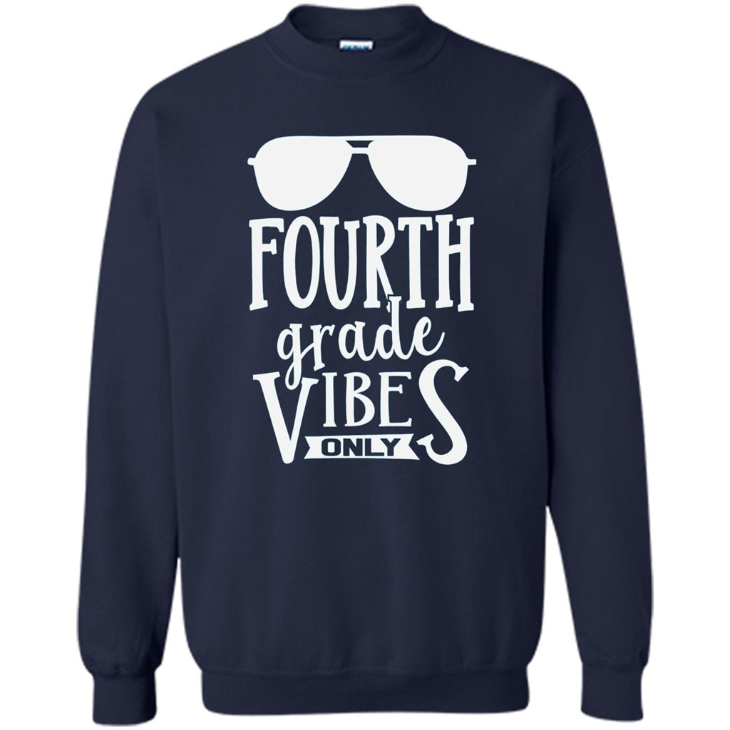 Fourth Grade Vibes Only T-shirt Back To School T-Shirt Navy
