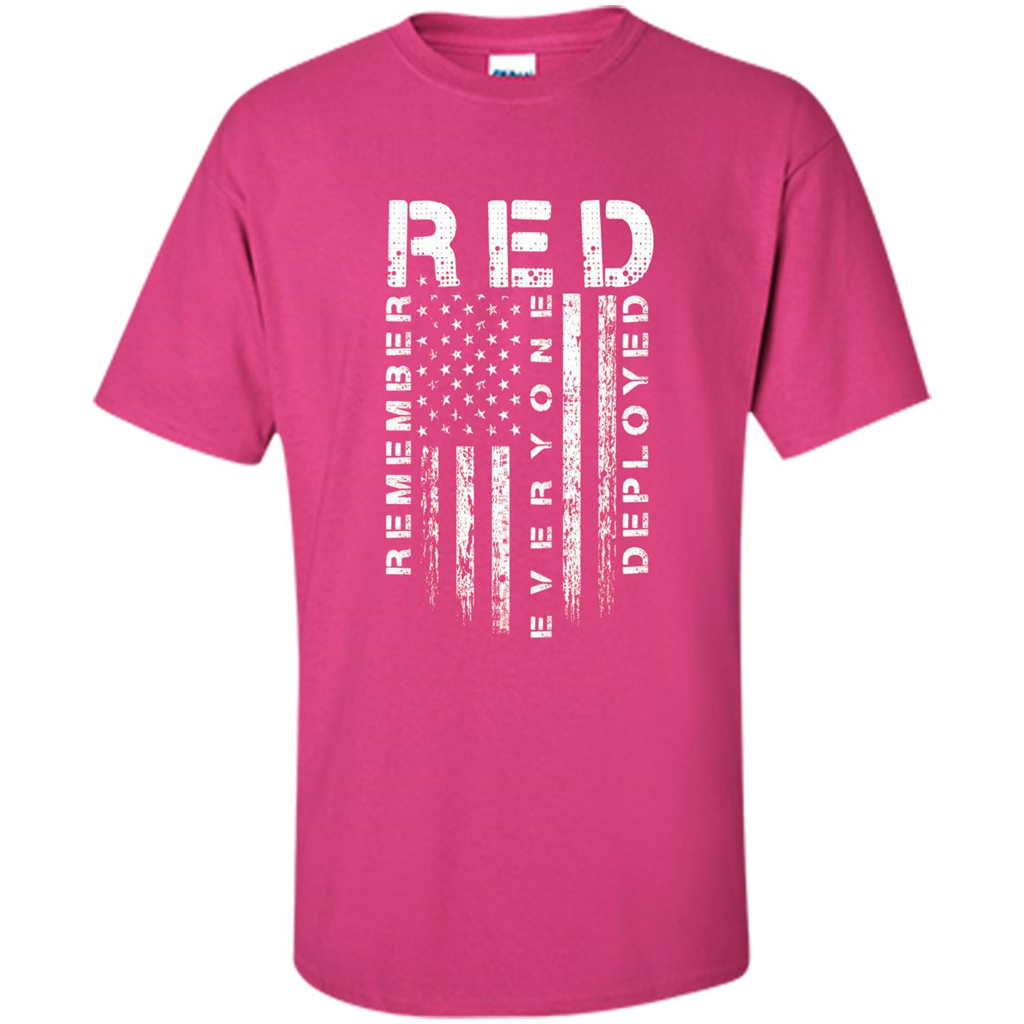 Red Friday - Remember Everyone Veteran Deployed T-shirt Heliconia