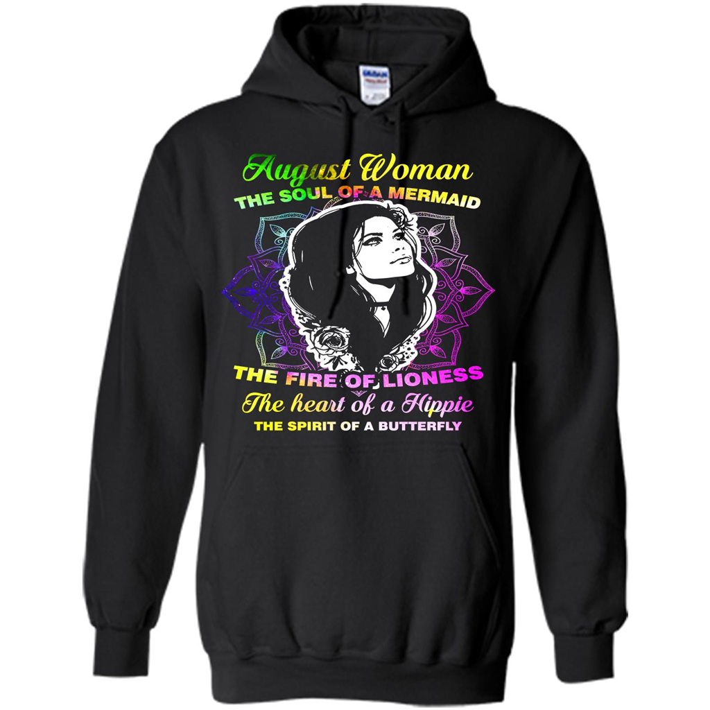 August Woman T-shirt The Heart Of A Hippie Black