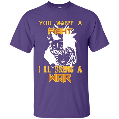 Movie T-shirt You Want A Fight I_Ñéll Bring A War Purple