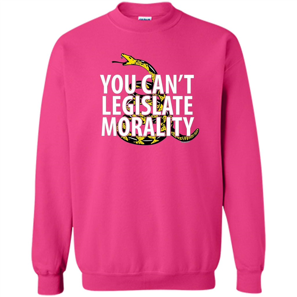 Gadsden Libertarian T-shirt You Can't Legislate Morality Heliconia