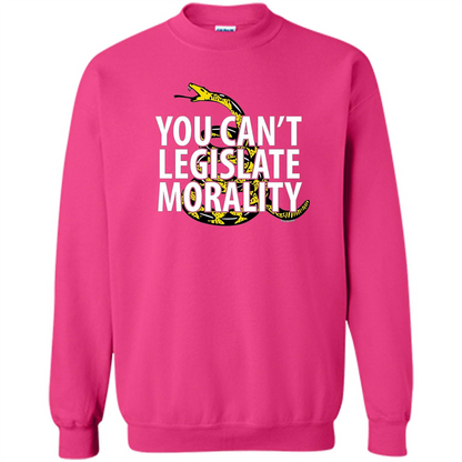 Gadsden Libertarian T-shirt You Can't Legislate Morality Heliconia