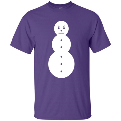 Christmas T-shirt Angry Snowman T Shirt Purple
