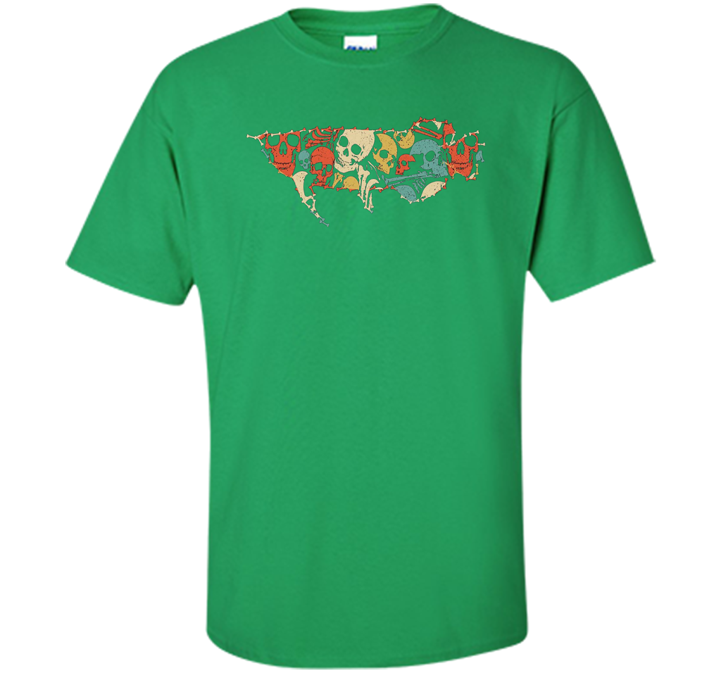 AROWANA Halloween T-shirt Skeleton Skull Vintage shirt Irish Green