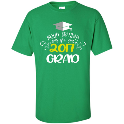 Graduation T-shirts Funny Tees Proud Grandma Irish Green
