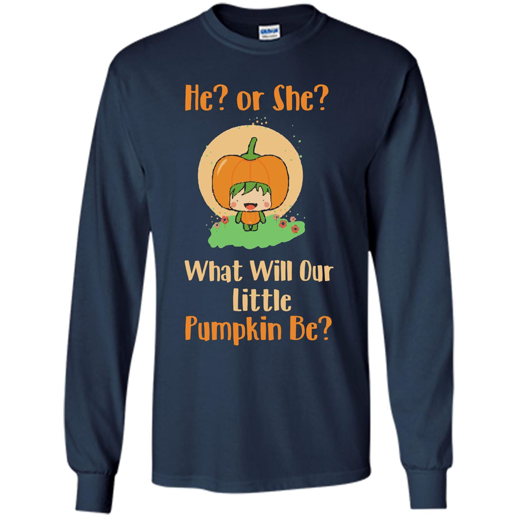 Halloween T-shirt What Will Our Little Pumpkin Be T-shirt