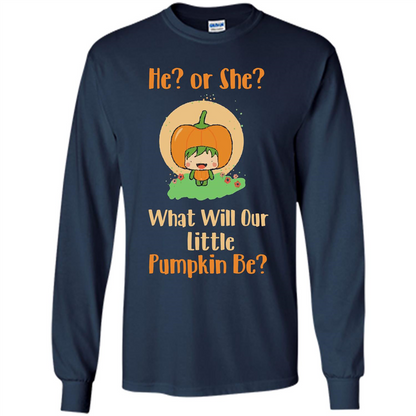 Halloween T-shirt What Will Our Little Pumpkin Be T-shirt