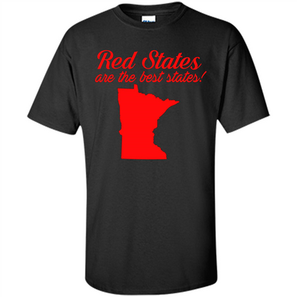 Minnesota T-Shirt Red States Are The Best States Black