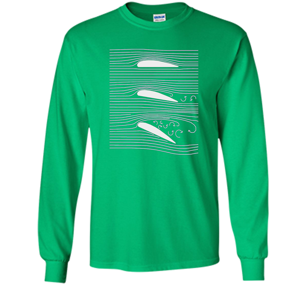 Airplane Wing T-shirt Aerospace Airfoil Stall Diagram Irish Green