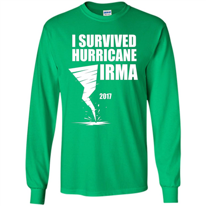 I Survived Hurricane Irma Graphic T-shirt Irish Green