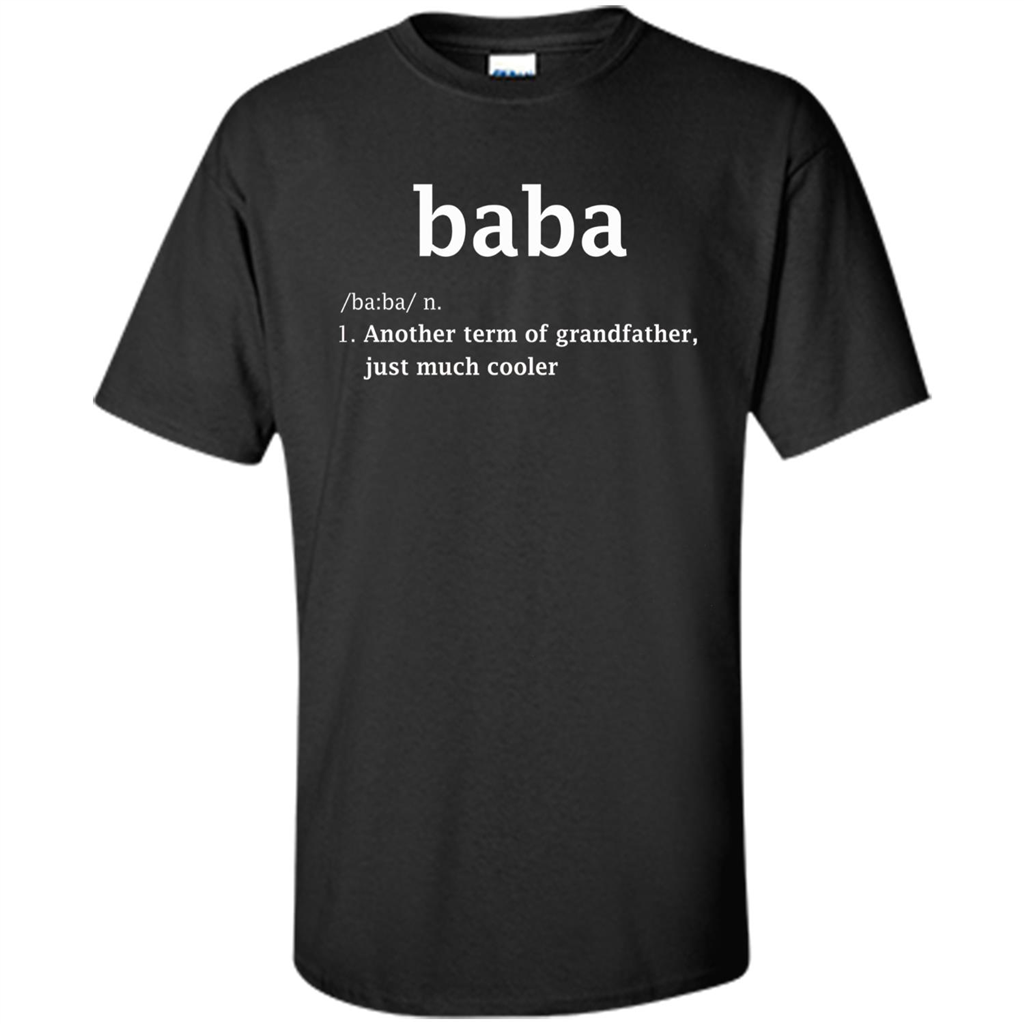 Fathers Day T-shirt Baba Definition Black
