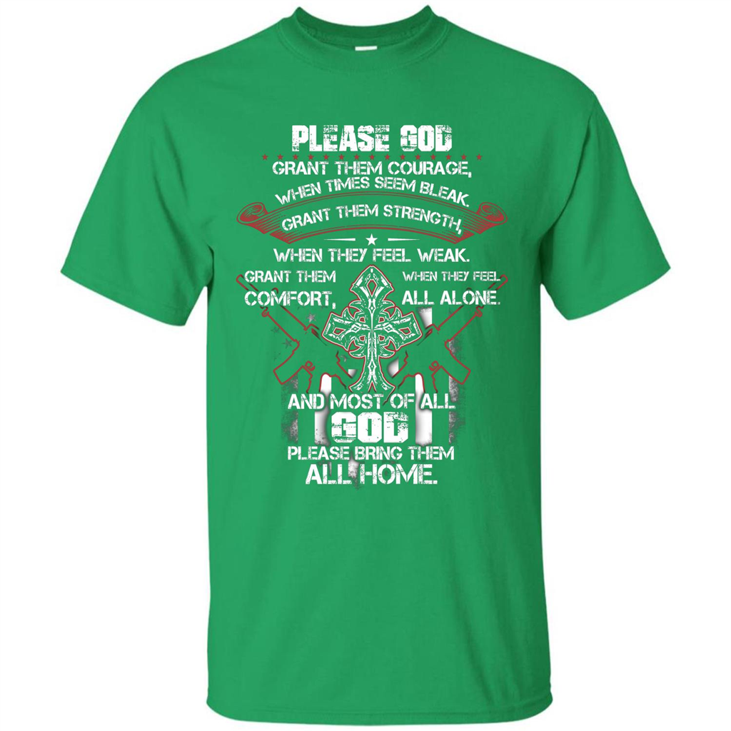 God Bless Our Soldier T-shirt Irish Green