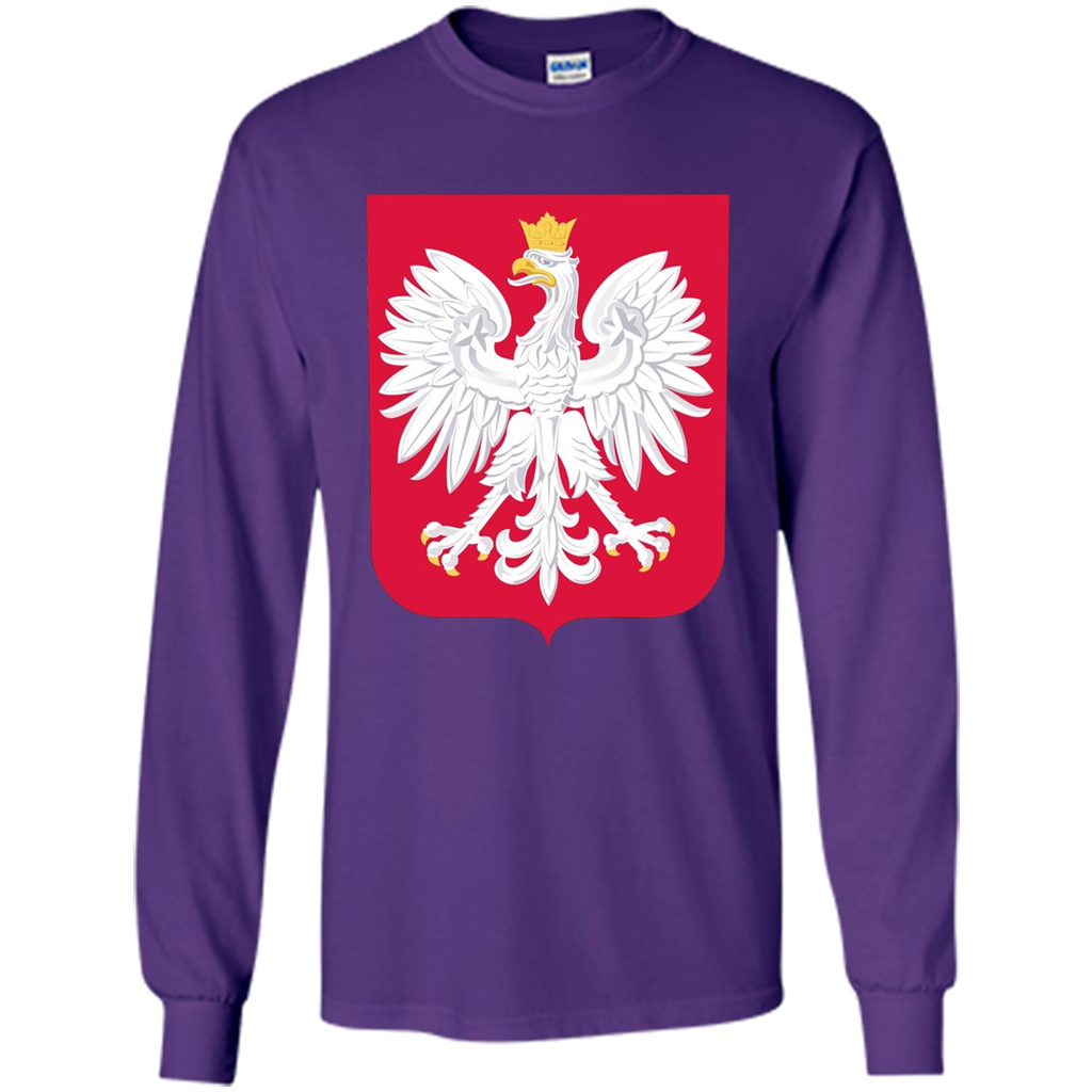 Polish Eagle T-shirt Polska Poland T-shirt Purple