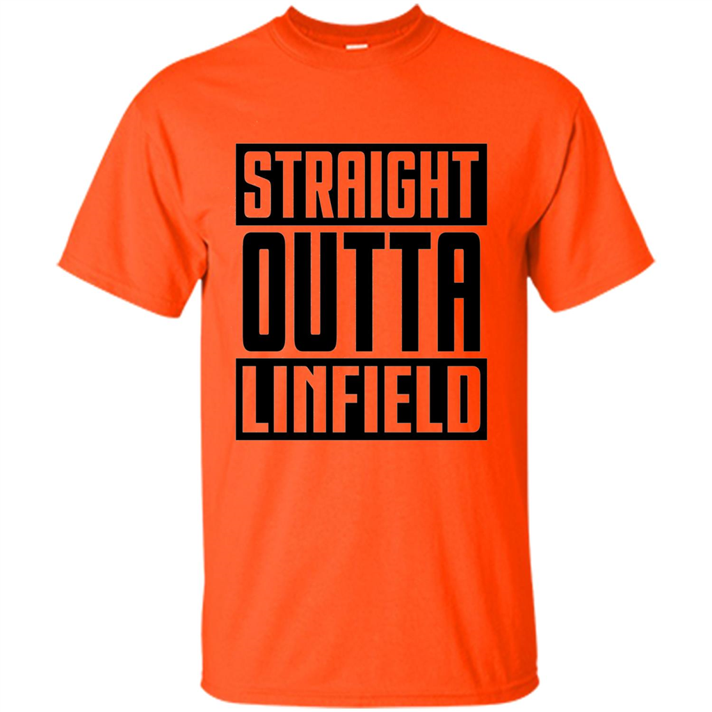 Straight Outta Linfield T-shirt Orange