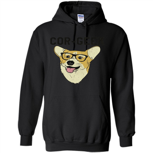 Cor-Geek Funny Corgi Nerd T-shirt Black