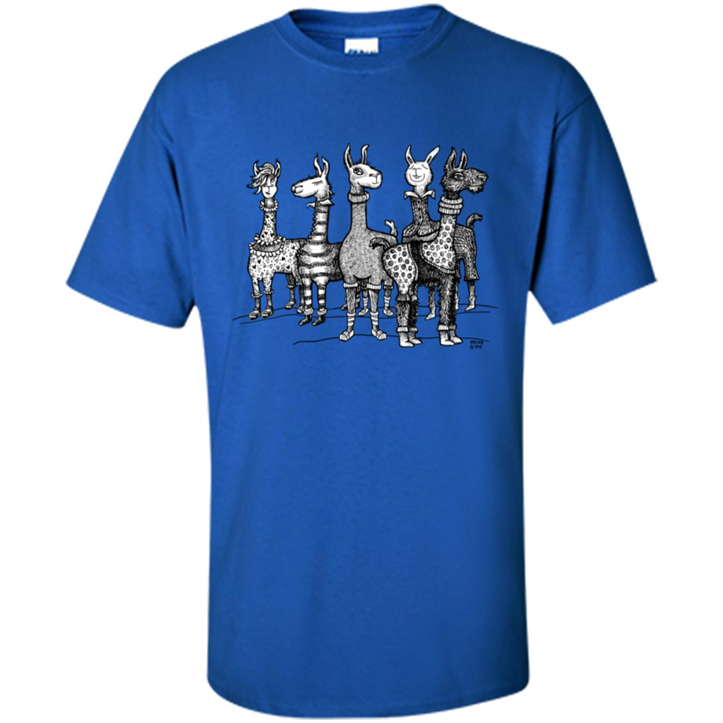 Music T-Shirt Llamas In Pajamas Royal