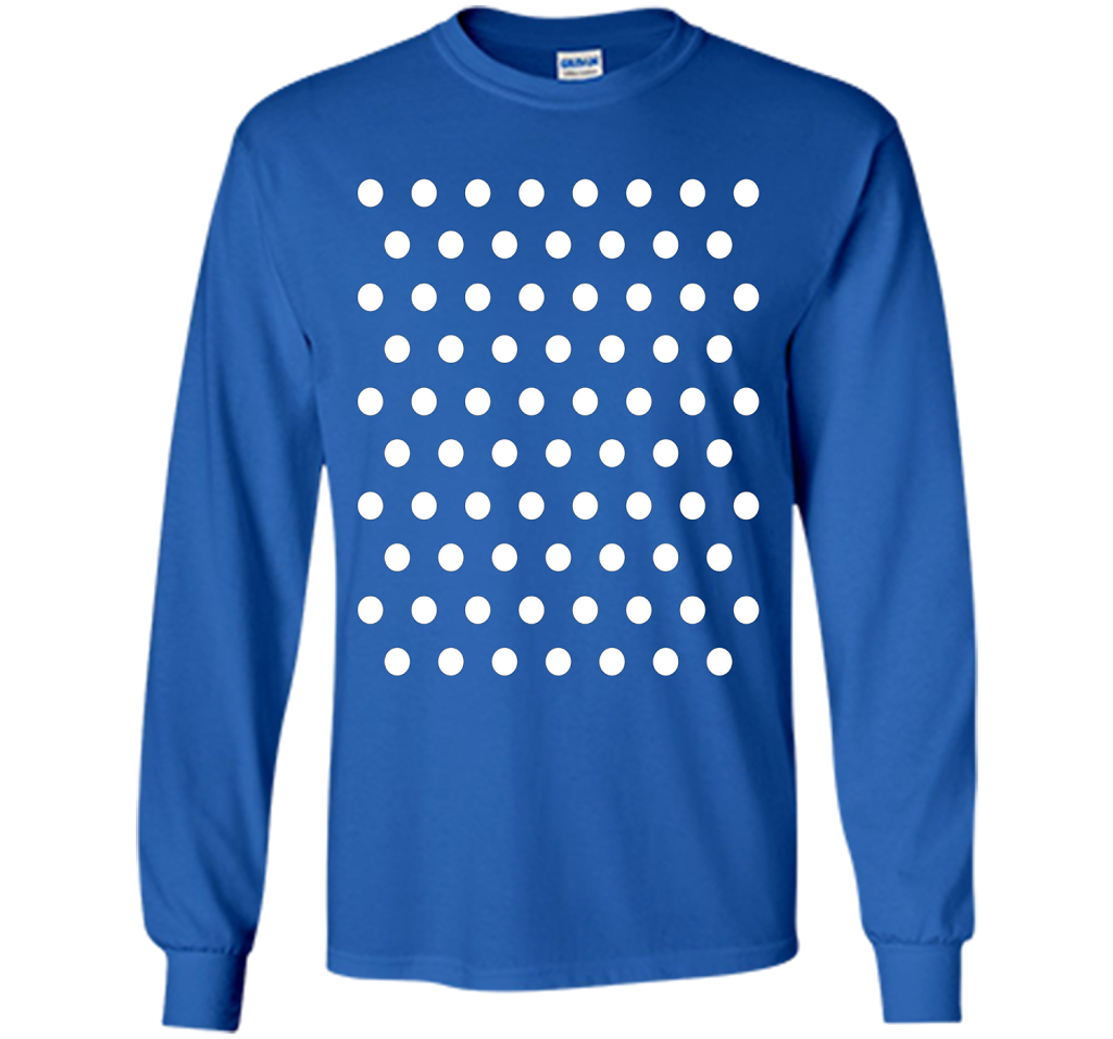 Black and white polka dot tee t shirt shirt Royal