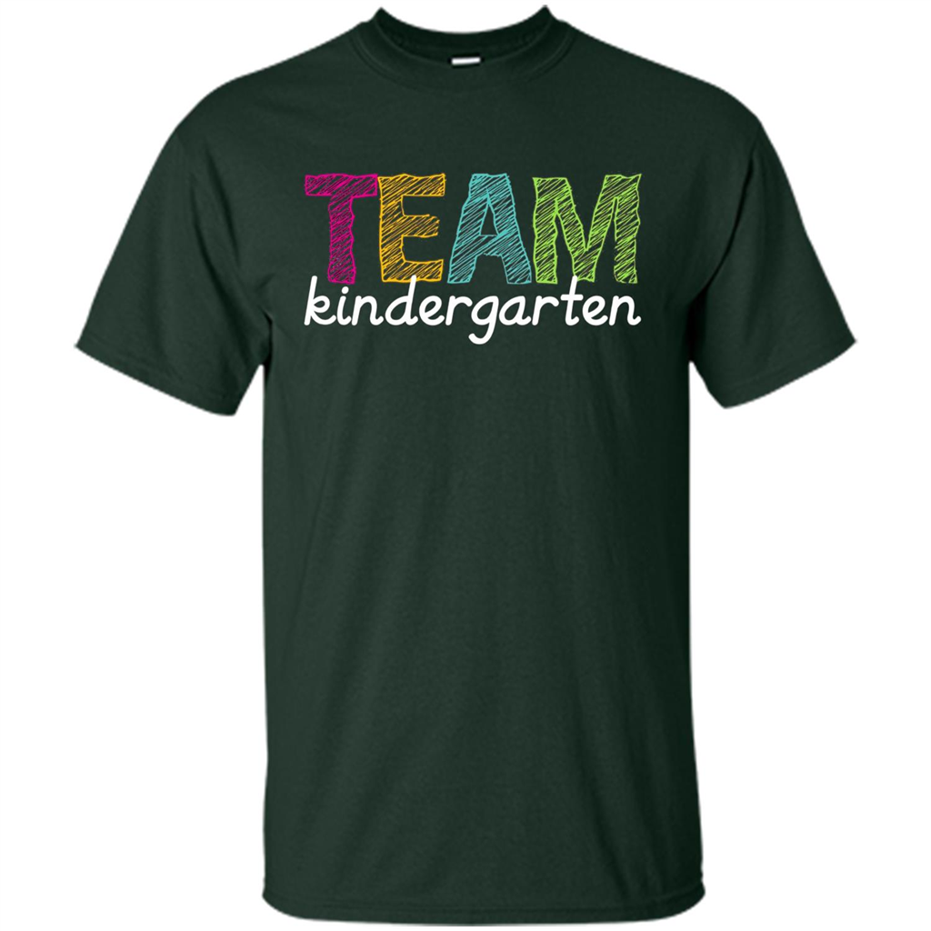 Team Kindergarten Grade Teacher T-Shirt Forest Green