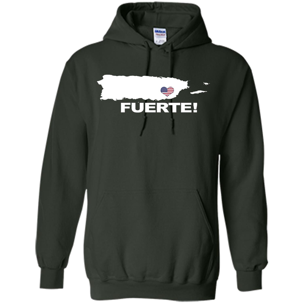 Fuerte T-Shirt Strong Support for Puerto Rico T-shirt Forest Green