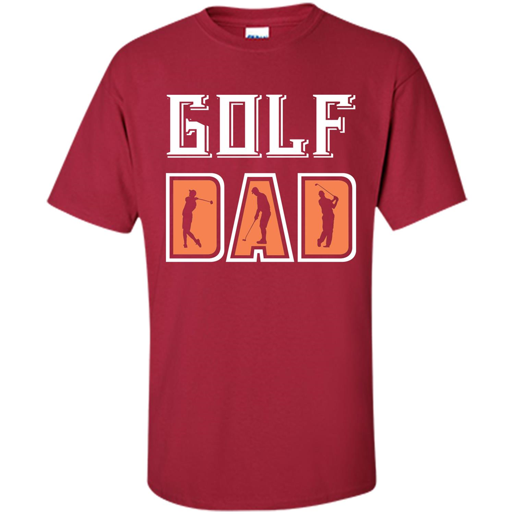 Golf Lover T-shirt Golf Dad Cardinal