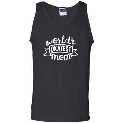 Mothers Day T-shirt World's Okayest Mom Black