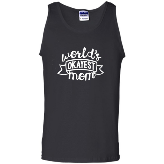 Mothers Day T-shirt World's Okayest Mom Black
