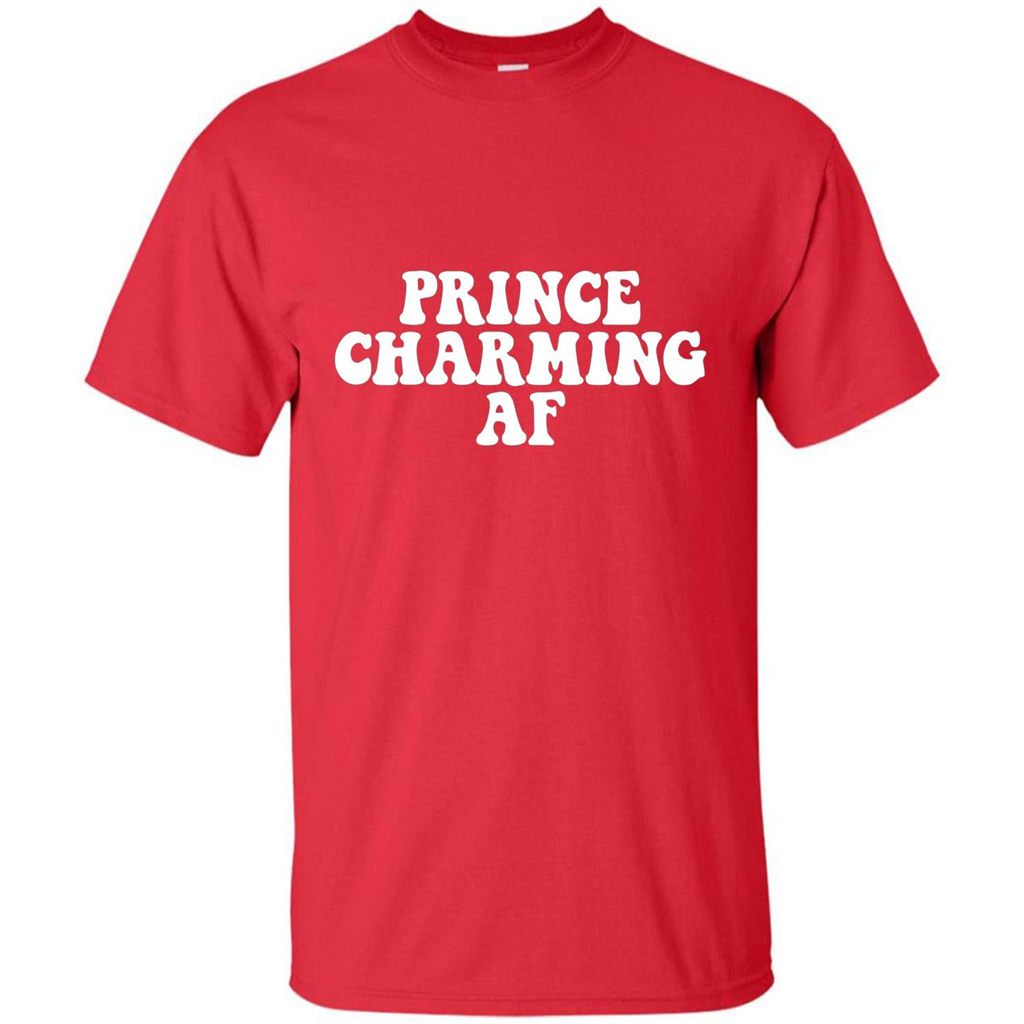 Prince Charming AF T-shirt Fairy Tale Hero Charmer Pun T-shirt Red