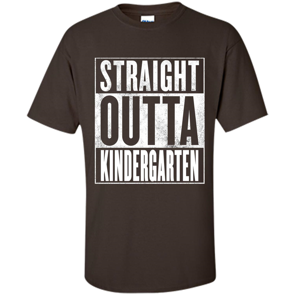 Straight Outta Kindergarten T-shirt Dark Chocolate