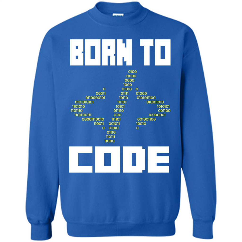 Programmers T-shirt Born To Code Design Developer Royal