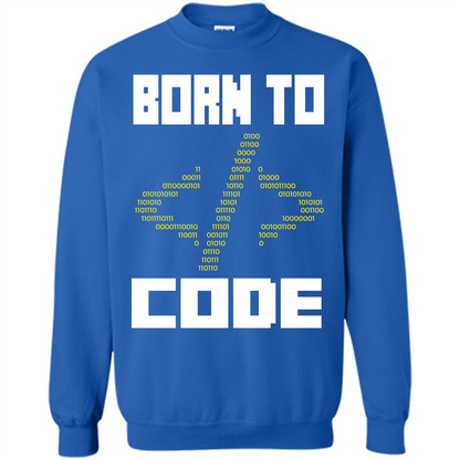 Programmers T-shirt Born To Code Design Developer Royal