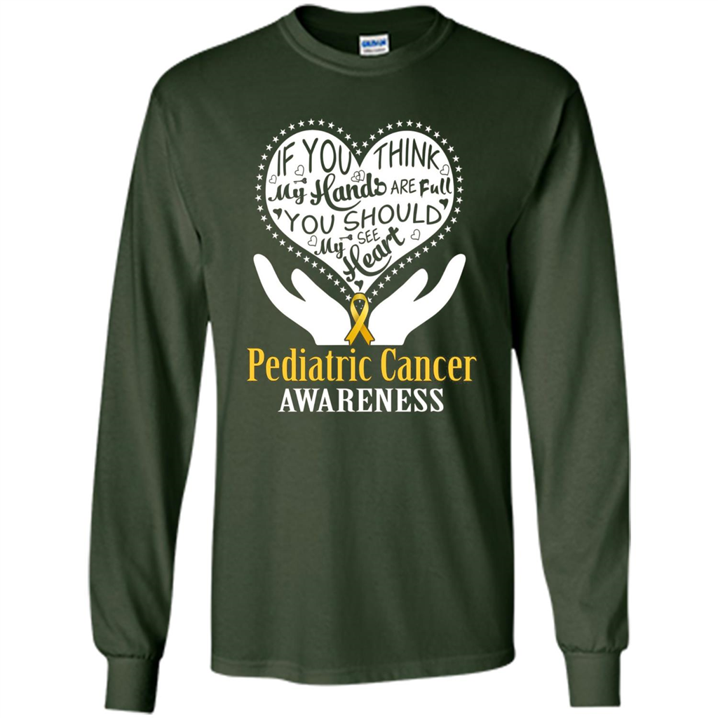 Pediatric Cancer T-shirt Raise Awareness Forest Green