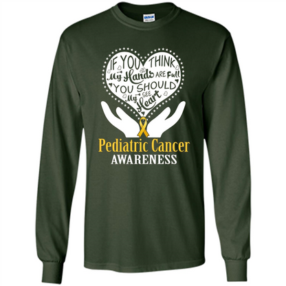 Pediatric Cancer T-shirt Raise Awareness Forest Green