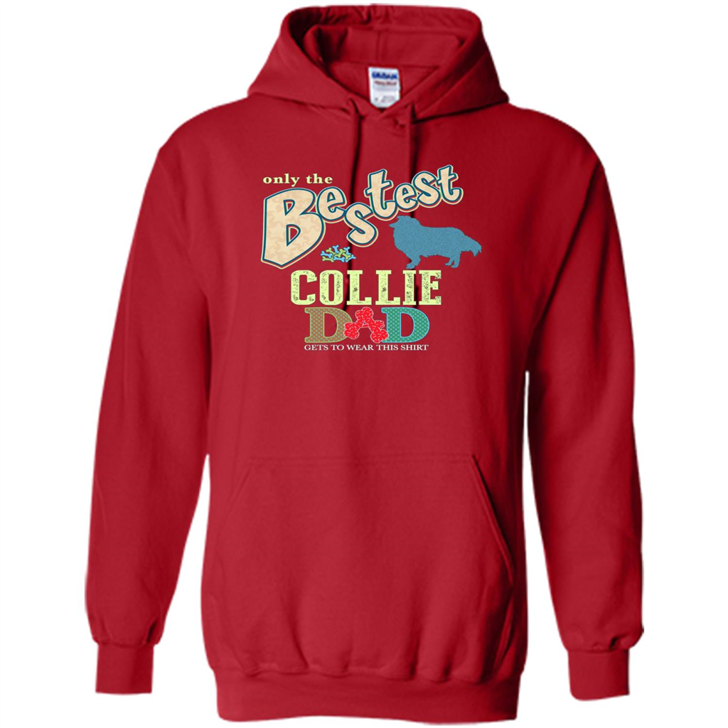 Bestest Collie Dad Best Collie T-shirt Red