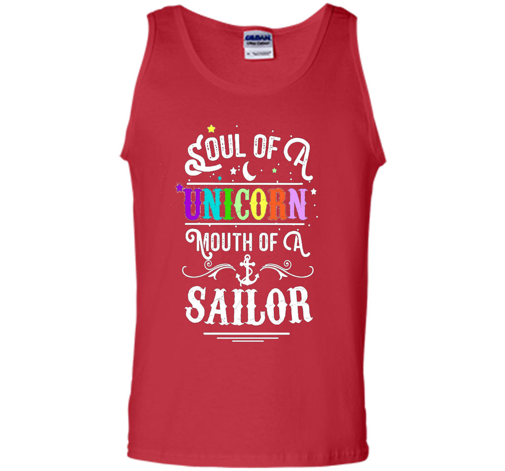 Soul Of A Unicorn Mouth Of A Sailor T-shirt Red