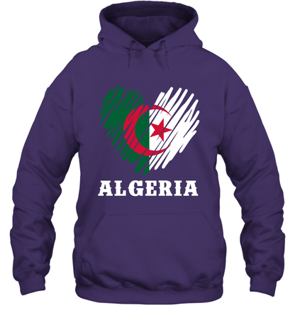Algeria Flag Shirt Hoodie Hoodie Purple