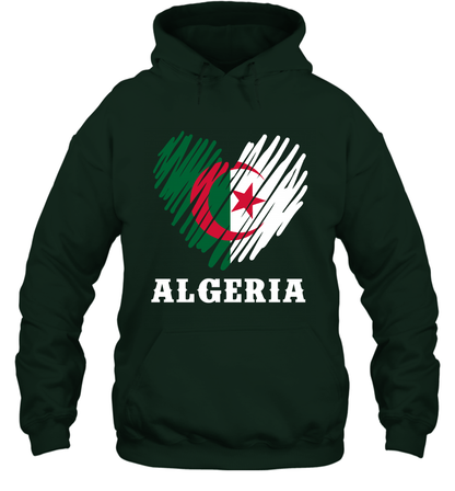 Algeria Flag Shirt Hoodie Hoodie Forest