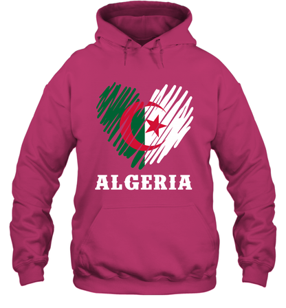 Algeria Flag Shirt Hoodie Hoodie Heliconia