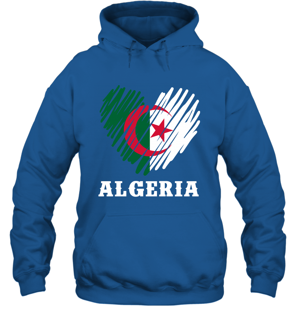 Algeria Flag Shirt Hoodie Hoodie Royal