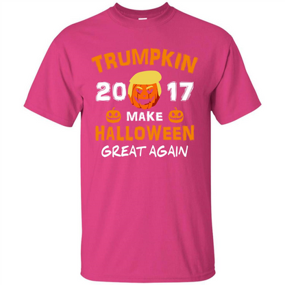 Halloween T-shirt Trumpkin 2017 Make Halloween Great Again T-shirt Heliconia