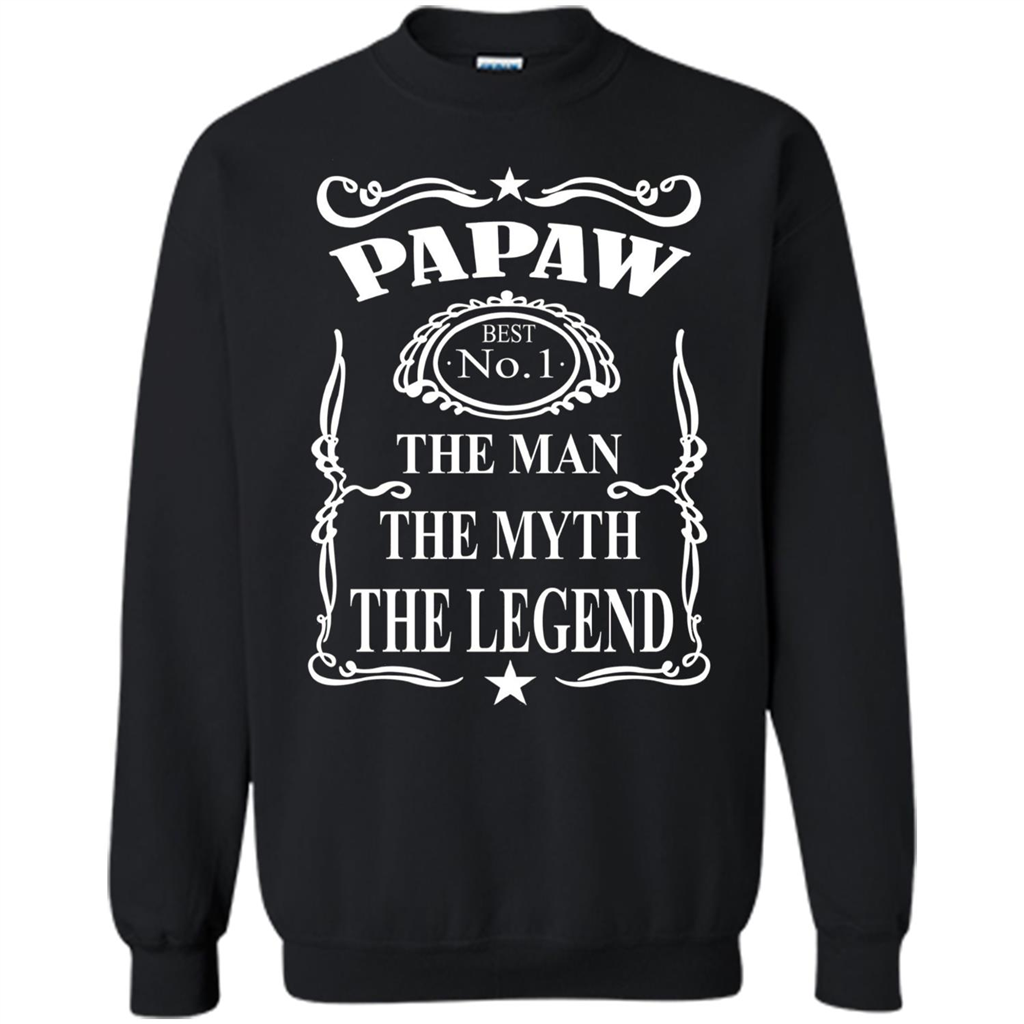 Fathers Day T-shirt Papaw The Man The Myth The Legend Black