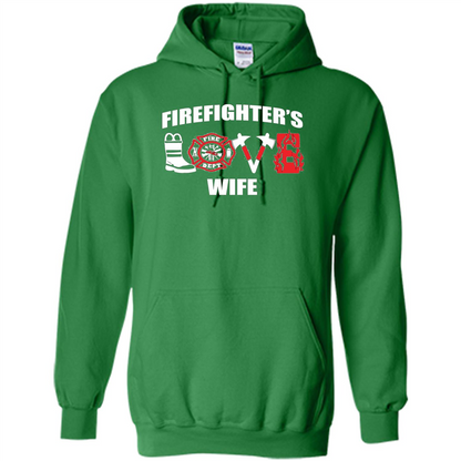 Firefighter Wife Love T-Shirt Irish Green