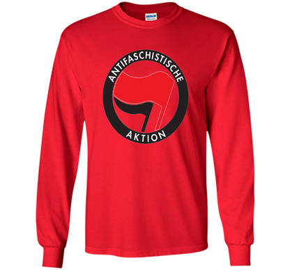 Antifa Logo Antifa Flag Anti Fascist T-shirt Red